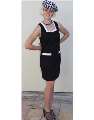 1960 black and white dress
