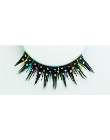 eyelashes -black with multi glitter