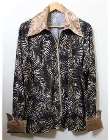 shirt black lycra with gold brown and white pattern