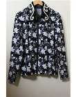 shirt black lycra white flowers