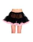 petticoat tulle black with  pink under ruffle
