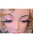 eyelashes blue black with crystals