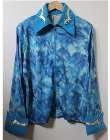 shirt blue mix stretch