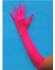 gloves over elbow hot pink satin lycra