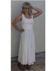 vintage 1980s cream chiffon