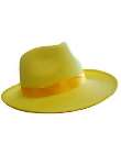 hat fidora fluro yellow