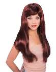red black streaks long glamour wig