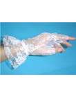 gloves short white lace