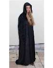 cape 2 long black crushed velvet