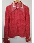 shirt orange lurex gold trim