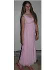 1960s baby doll long pink chiffon
