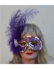 mask purple feathers