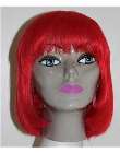 red shoulder bob wig
