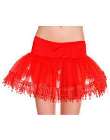 petticoat red tulle with teardrop edging