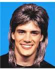 wig mullet streaked