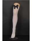 stay ups  white with black bow