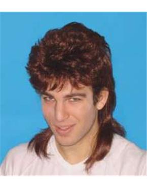 wig mullet brown