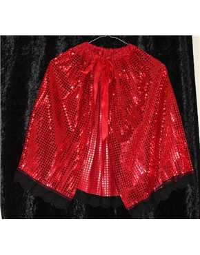 red sequin cape