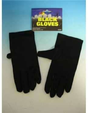 gloves short black cotton lycra