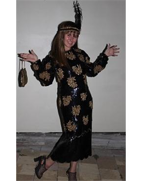 black & gold sequin dress