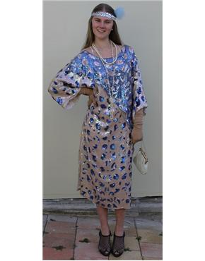 1920-1930 blue & silver sequned dress
