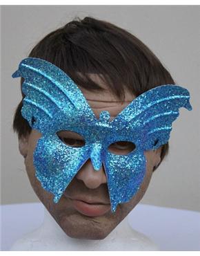 mask blue glitz butterfly male