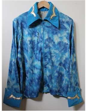 shirt blue mix stretch