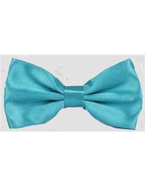 bowtie turquoise satin