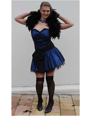 burlesque  blue taffeta view 3