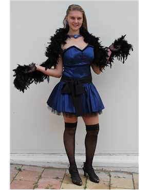burlesque  blue taffeta