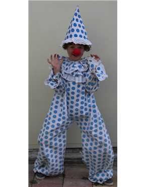 clown blue and white