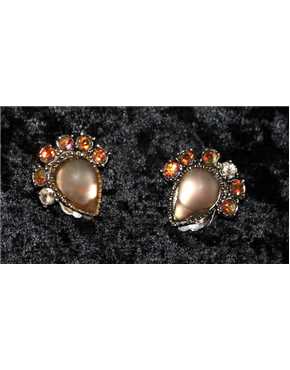rainbow dimonte earings clip on