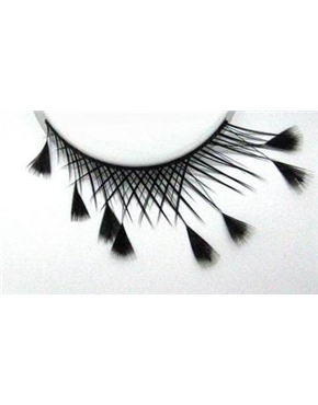 eyelashes - black feather tips