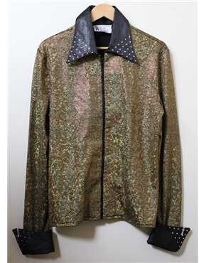 shirt gold lurex rainbow fleck