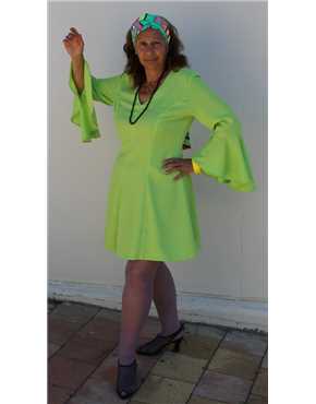 disco dress green fluro 2 view 2