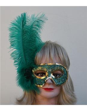 mask green feather
