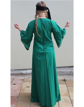 hippie green kaftan back view