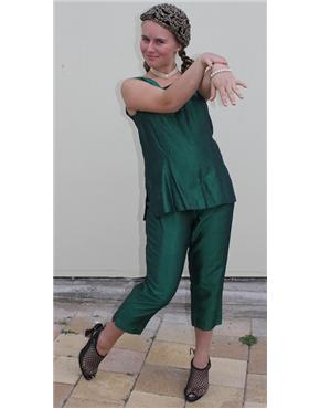 1960 green shot satin suit