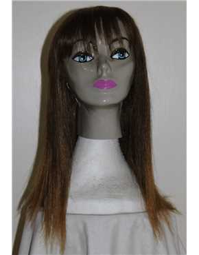 long brown fringe wig