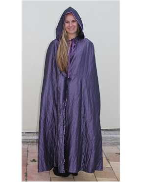 cape 3 long purple shot silk