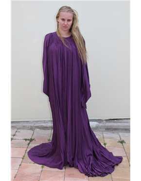 cape 4 extra long purple medieval view 2