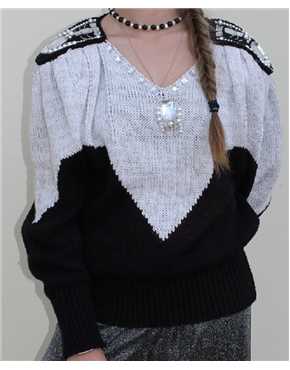 1980s vintage lurex knit jumper
