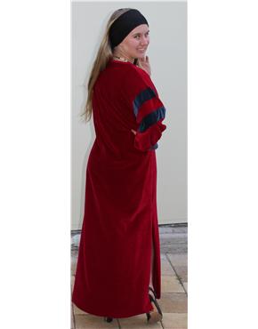 1970 maroon velvet vintage dress back