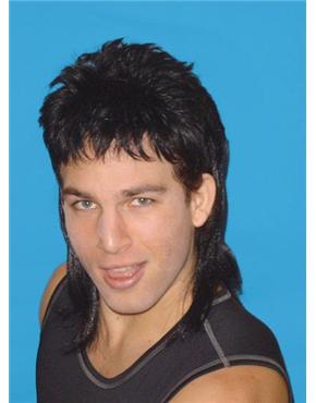wig mullet black