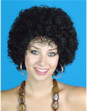 wig afro mini black