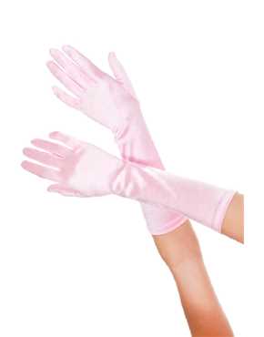 gloves elbow baby pink