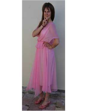 vintage 1980s pink chiffon view 2