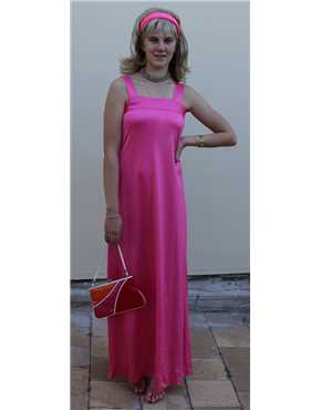 bright pink 1970s dress view 2