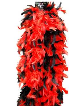boa plush red and black