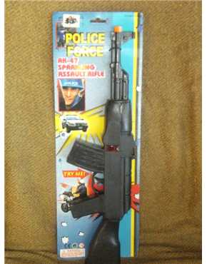 police assault riffle with sound